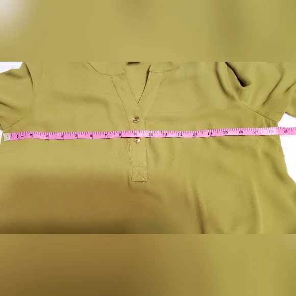 Catherine Malandrino Green Blouse       3/4 Sleeve Size S - Picture 9 of 11